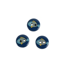Bouton 2 trous enfant poisson