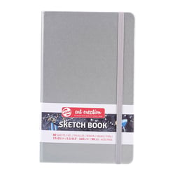 Carnet croquis 13x21cm - 80 feuilles - 140g - argent - Royal Talens