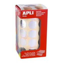 Apli Agipa - Gommettes rouleau Rond Ø 20 mm Argenté x 1 770