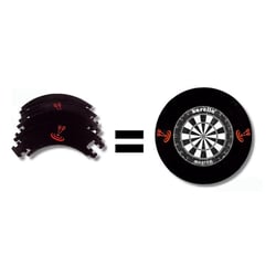 Contour noir en tissus pour jeu de fléchettes