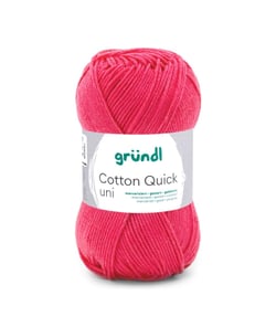Fil à tricoter COTTON QUICK UNI - Gründl - PPSC - certifié Oeko-Tex 157 Rose