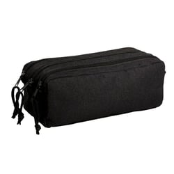 Trousse - Scolaire - Noir - Rectangulaire - 3 compartiments - School