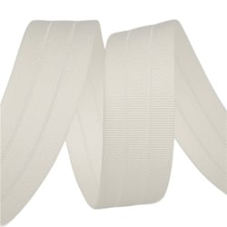 Sangle gros grain 30mm blanc au mètre