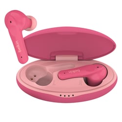 Belkin Écouteurs Bluetooth Intra-auriculaires pour Enfants Réduction de Bruit Rose