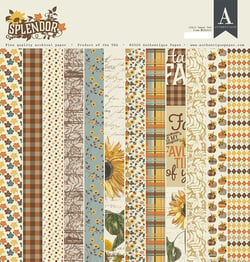 Bloc de 18 feuilles de scrap recto verso AUTHENTIQUE Splendor
