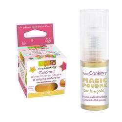 Colorant alimentaire naturel Jaune + Poudre irisée dorée- Colorants ...
