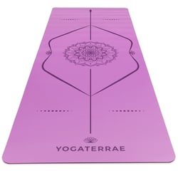 Tapis Yoga Lavande Antidérapant PU-Caoutchouc naturel Éco-Responsable MANDALA Premium 183x68x0,4cm