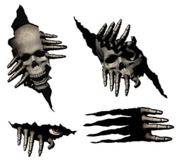 Sticker mural - Halloween, lot de 4