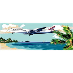 Princesse - Canevas antique L'avion 30x65cm