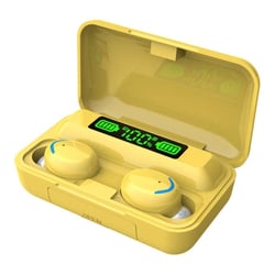 Ecouteurs Bluetooth Jaunes LED Affichage Digital Réduction Bruit Longue Autonomie Jaune YONIS
