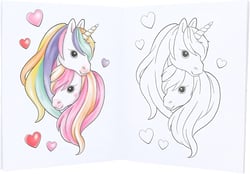 Sticker d'embellissement Depesche Ylvi Crée ta Licorne - Papier - Rose - 26 x 21 x 0,5 cm