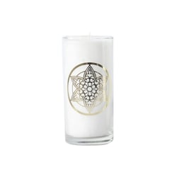 Bougie en Cire végétale Blanche Mandala - Omsaé