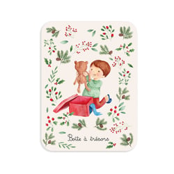Petite boîte rectangulaire en métal - Belle nuit de Noël - Hirondelles & Cie