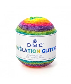 Pelote de laine REVELATION GLITTER pour étoles - DMC Wonder 504 Multicolore