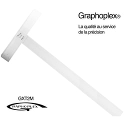 Graphoplex - Té tête mobile 2 bords anti-taches 80 cm
