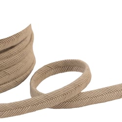 Bobine 20m double cordon fils 10mm beige/or