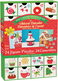 Puzzle 50 pièces - Calendrier de l'Avent - Sweet Christmas - 24 Puzzles - Eurographics