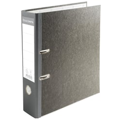 Classeur à levier papier marbre gris dos de 70mm - A4. - Gris-dos gris - x 20 - Exacompta