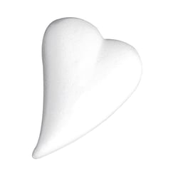 Coeur en Polystyrène forme de goutte 12 x 8,5 cm