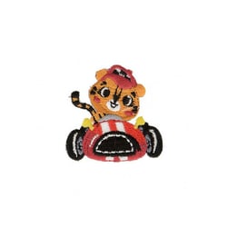 Ecusson thermocollant Tigre en voiture 4cm x 4cm
