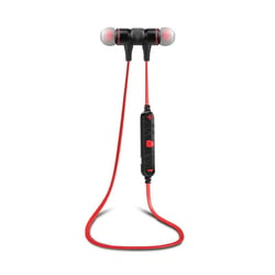 Casque Sport Bluetooth Sans Fil Stéréo Léger Autonomie 9h Noir Rouge YONIS