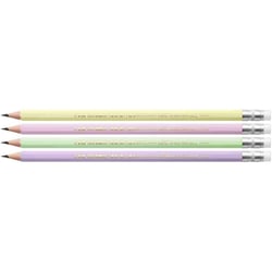 Lot de 4 Crayons graphites - BIC - Évolution pastel HB - Bout gomme