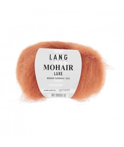 Pelote de Mohair et soie à tricoter MOHAIR LUXE - 25 GR -Lang Yarns 75 Orange