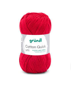 Fil à tricoter COTTON QUICK UNI - Gründl - PPSC - certifié Oeko-Tex 147 Rouge