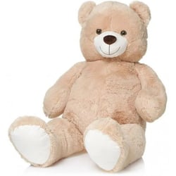 Peluche geante : grand ours beige 1 m 20 - sam - mega ours 120 cm - xxl