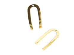 2 Breloques géométriques -  forme arc - 27*13mm doré
