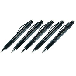 Lot de 5 Porte-mine Faber-Castell Grip Plus 1307 - Noir métallique - Mine 0,7 mm