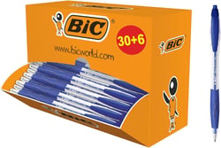 36 stylos bille BIC - Atlantis Classic - Bleu - Pointe moyenne