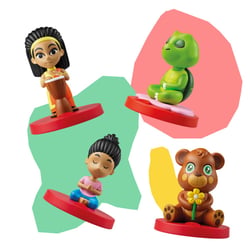 FABA Personnages Sonores Bien-être et mouvement - énfants à partire de 3 ans - Jouet avec Contenu Éducatif - Foncionnent avac la conteuse d'histoires FABA