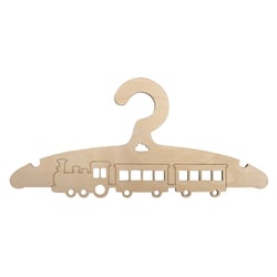Cintre de bois Petit train,FSC MixCred, nature, 19,8x14cm