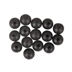 Perles en bois Noir mat 1 cm 35 pièces