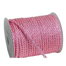 4 mètres de cordon, cordelette unie tressée décoration, scrapbooking couture 4 mm ROSE B