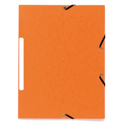 Chemise à élastiques 3 rabats carte marbrée recyclée 355g/m2 - A4 - Orange - x 50 - Exacompta