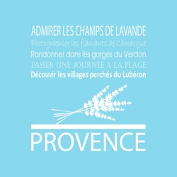 Tableau sur toile Provence bleu clair 30x30 cm