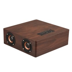 Enceinte Bluetooth Bois Puissante et Stable avec Support Carte TF et AUX 3.5mm Marron YONIS