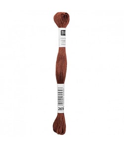 Fil à broder mouliné Uni - Rico Design 269 Rouge