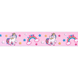 Ruban de Gâteau Licorne Rose (4 cm - 1 m)