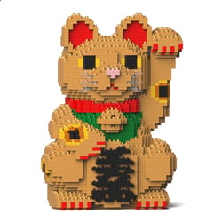 Chat porte-bonheur Maneki Neko n°1 beige Taille standard | JEKCA | 14 ans et +