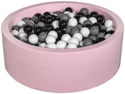 Piscine à balles Aire de jeu + 450 balles rose noir,blanc,gris - Velinda