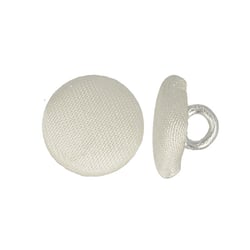 Bouton recouvert satin (12mm - Ivoire)