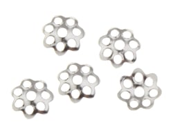 100 COUPELLES PERLE INTERCALAIRE metal argente 6 mm - creation bijoux