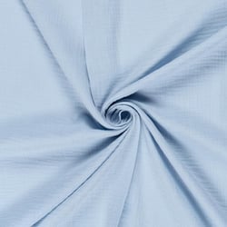 Tissu Double gaze de Coton uni  Bleu layette
