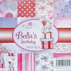 36 papiers fantaisis assorties 15.2 x 15.2 cm Wild Rose Studio BELLA’S BIRTHDAY