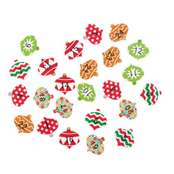 MégaCréa DIY - Chiffre en bois Boule de Noël Calendrier de l'Avent