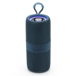 Enceinte Bluetooth Portable Sans Fil 3D Stéréo Subwoofer Avec LED Et FM Bleu YONIS