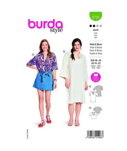 Patron Burda 5733 - Robe & Blouse taille n°FR 38-50